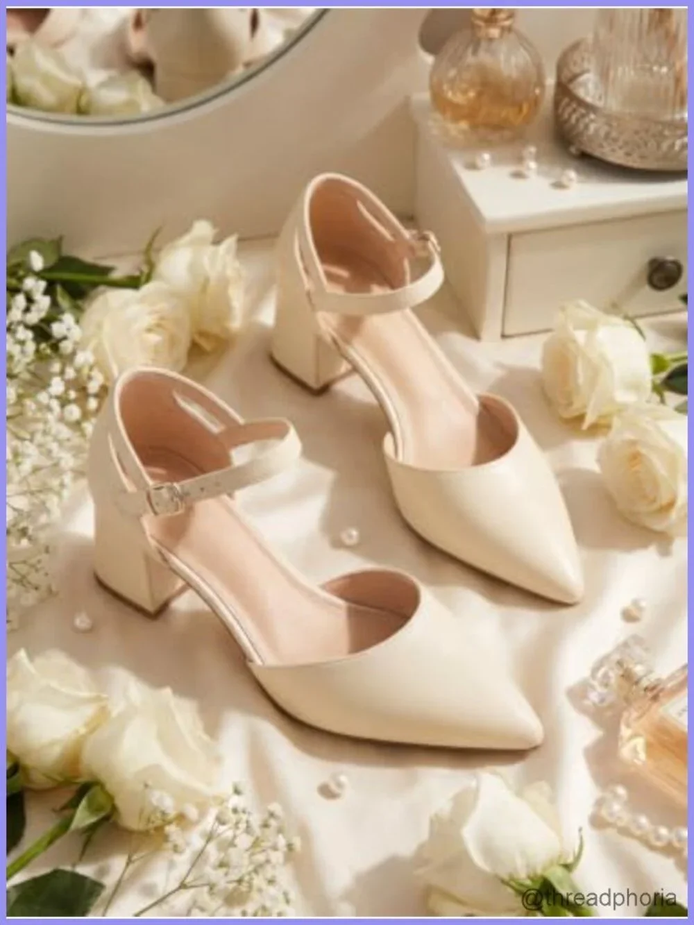 Chunky Low Heels Pointed Toe Ankle Strap Pumps Block Heel Dress Shoes